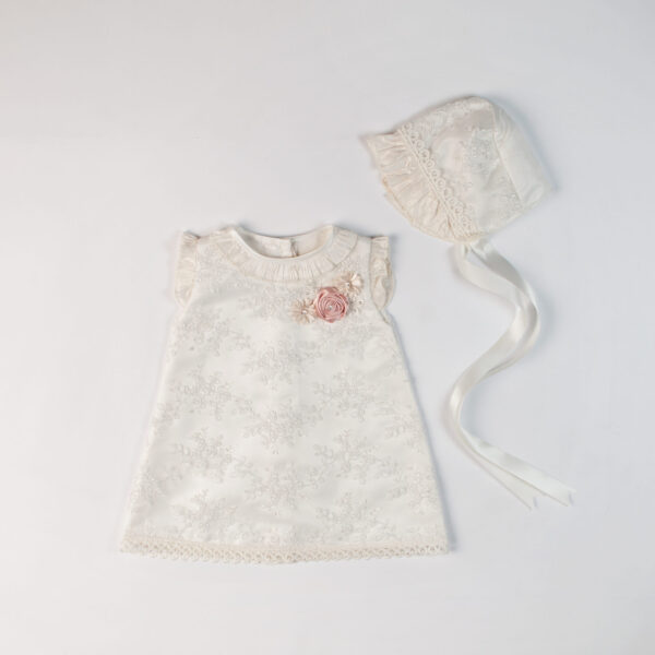 Y-ANA Vestido bautizo niña en tul bordado